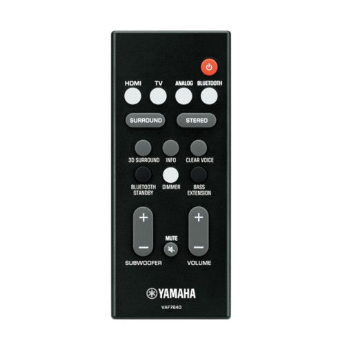 Yamaha 120 Watt Sound Bar with Bluetooth, DTS Virtual:X and Dual